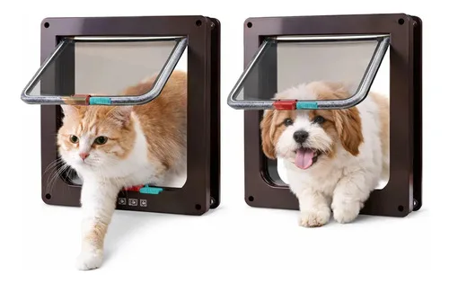 D_844703-MLC110189144871_042026-O.jpg Puerta Mascotas Abatible Con 4 Modos De Bloqueo Y Acceso - Imagen 1