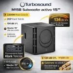 Subwoofer Activo Turbosound M15b 15 Sub Bajo Estudio 2200w - Imagen 3