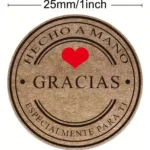Etiquetas Gracias Frase Adhesivas 25mm 500 Uds - Imagen 6