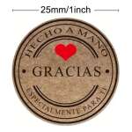 Etiquetas Gracias Frase Adhesivas 25mm 500 Uds - Imagen 6