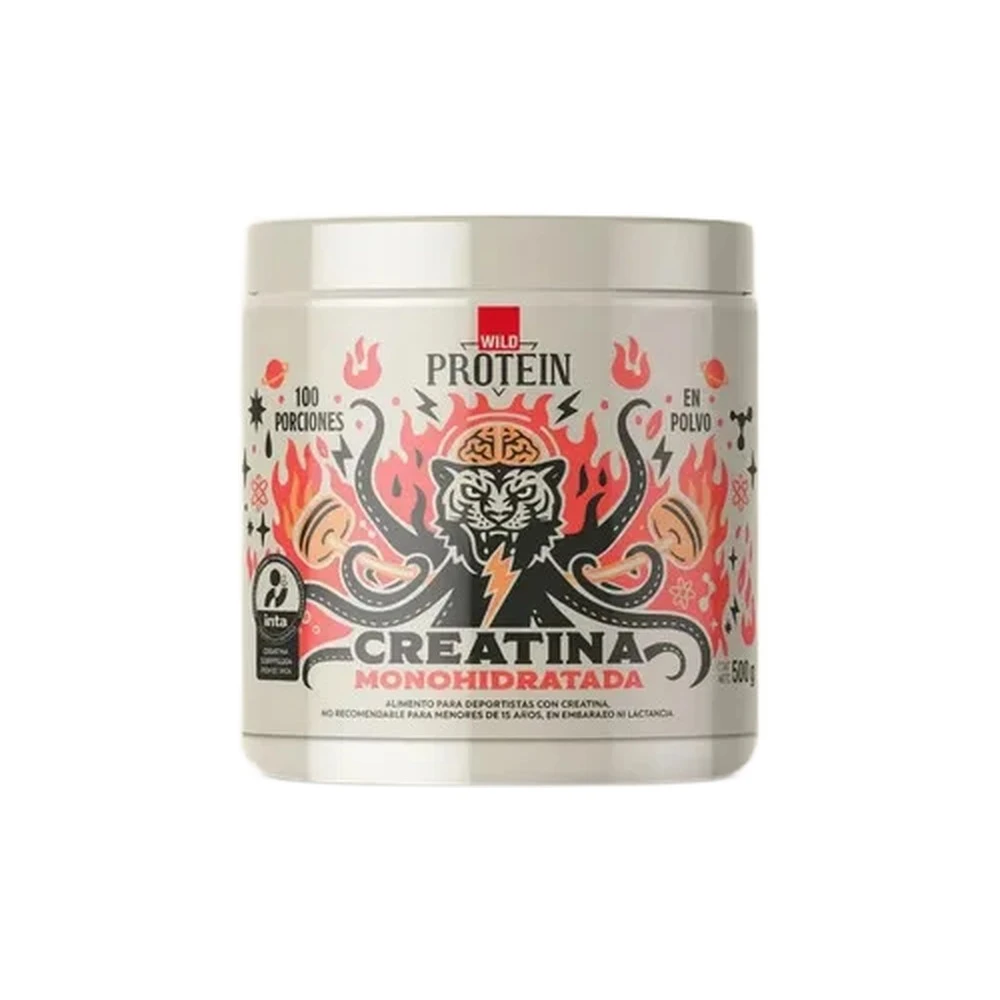 Creatina Monohidratada Wild Protein 500 g Certificada INTA