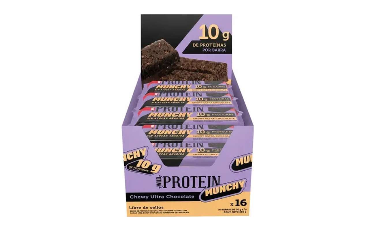 Barras de Proteína Wild Protein Munchy Ultra Chocolate 16 x 30 g