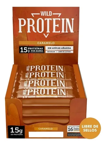 D_951360-MLC79615873973_092024-O.jpg Wild Protein Caramelo Barra De Proteina - 16 Unidades - Imagen 1
