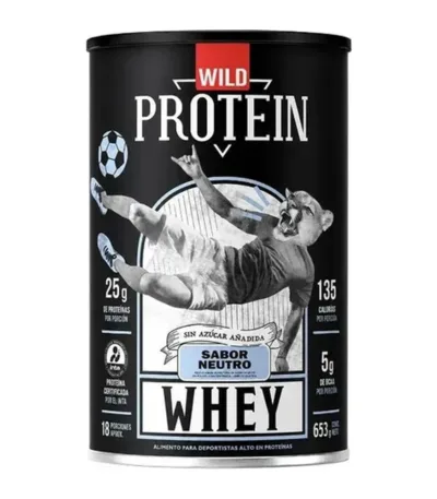 Proteína Whey Wild Protein 653 g Sabor Neutro 18 Porciones