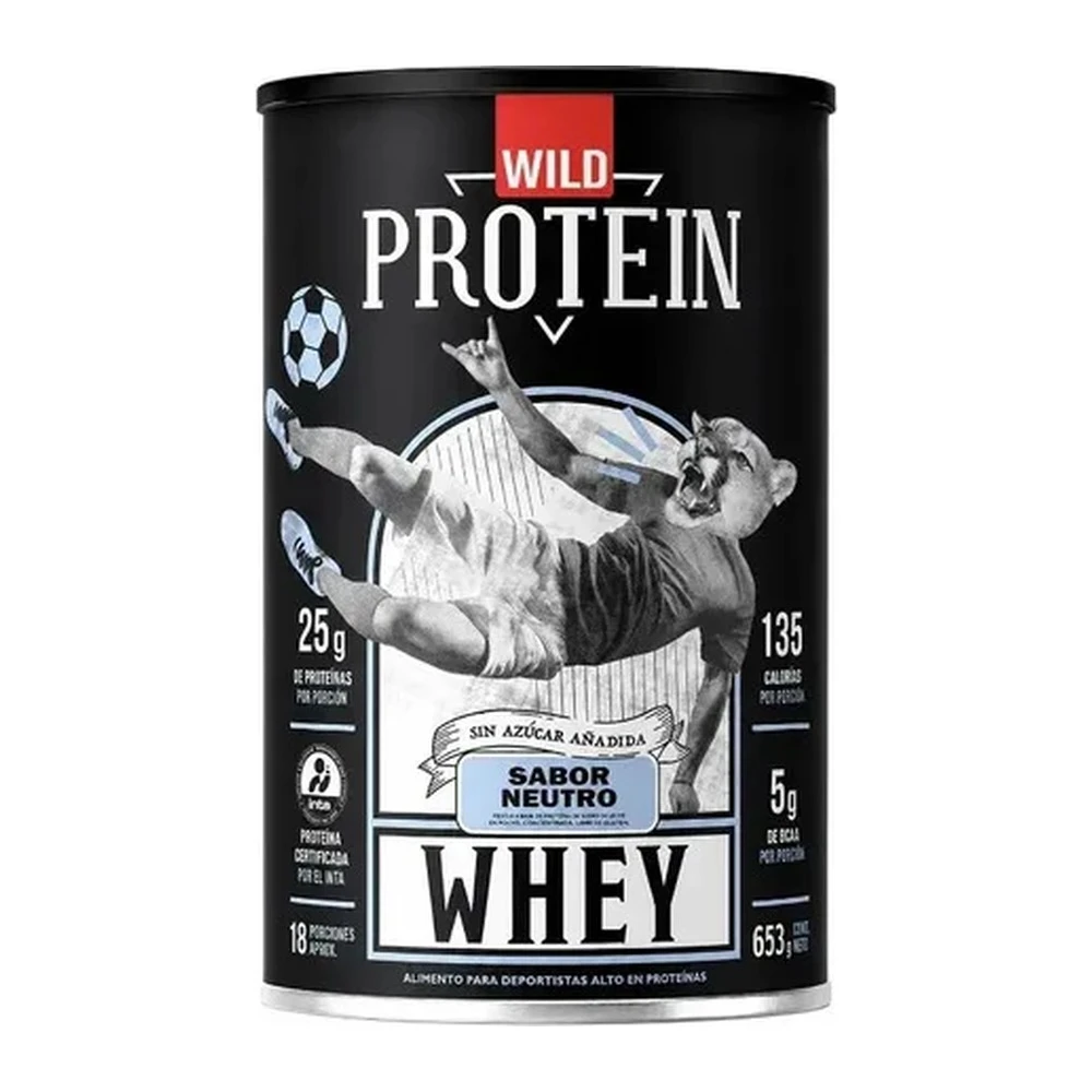 Proteína Whey Wild Protein 653 g Sabor Neutro 18 Porciones