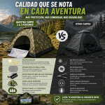 Carpa Camping 3 Personas con Mosquitero y Protección UV - Imagen 3