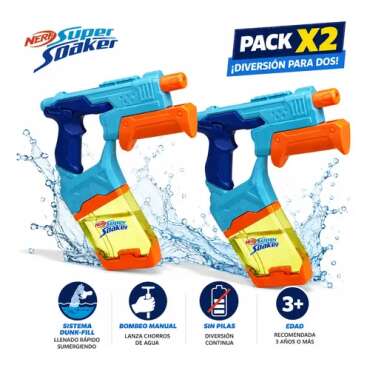 Pistolas de Agua Nerf Super Soaker Pack 2 Recarga Rápida