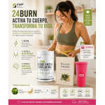 24 Burn Suplemento en Polvo Té Verde y Ginseng Limón 500 g - Imagen 2