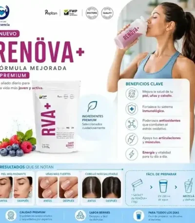 Colágeno Hidrolizado Renova Vitamina C y Zinc Berries 315 g
