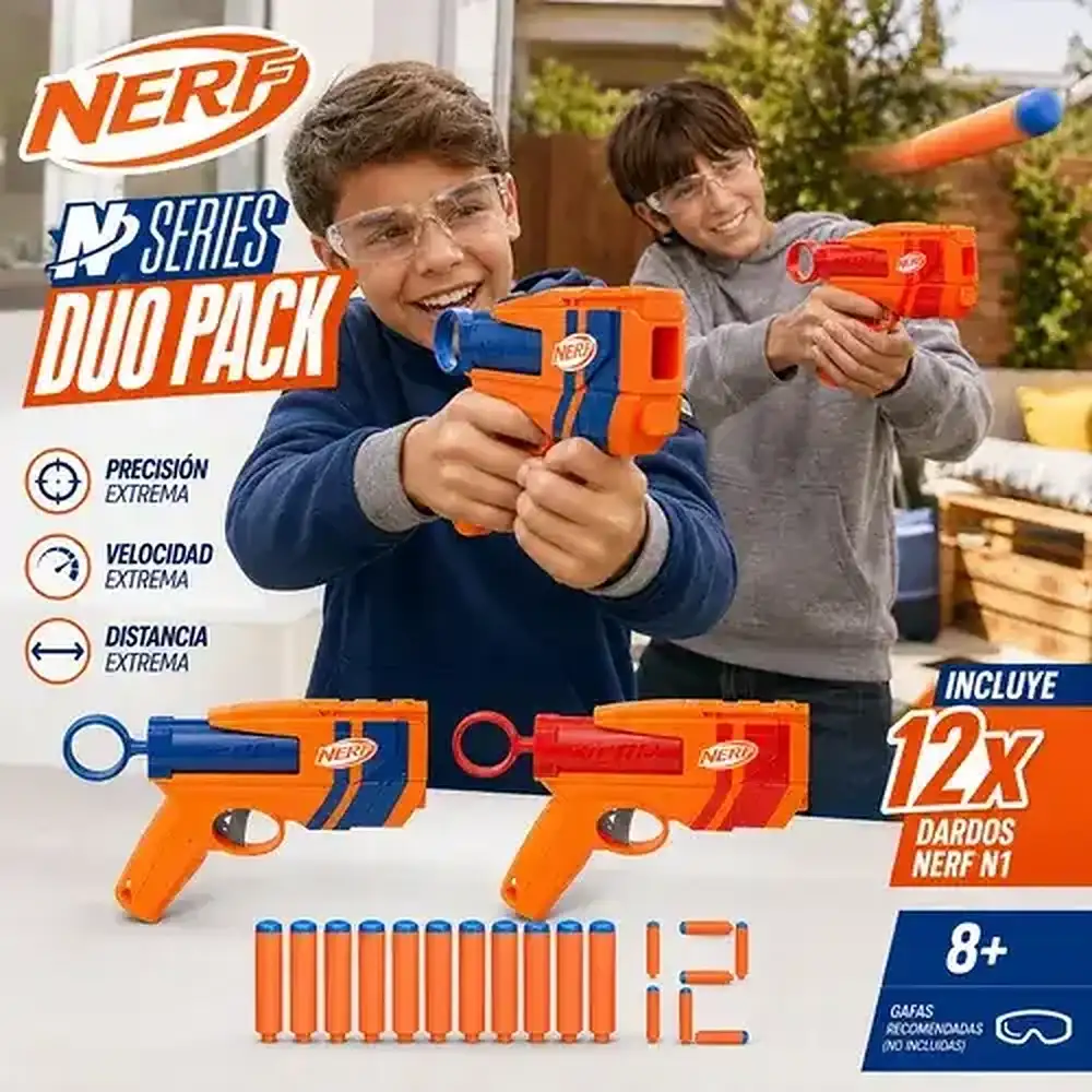 Nerf N Series Duo Pack 2 Lanzadores y 12 Dardos de Espuma