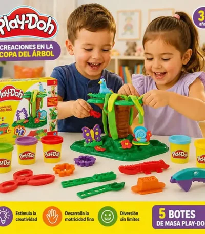 Set Play Doh Creaciones en la Copa del Árbol con 5 Botes