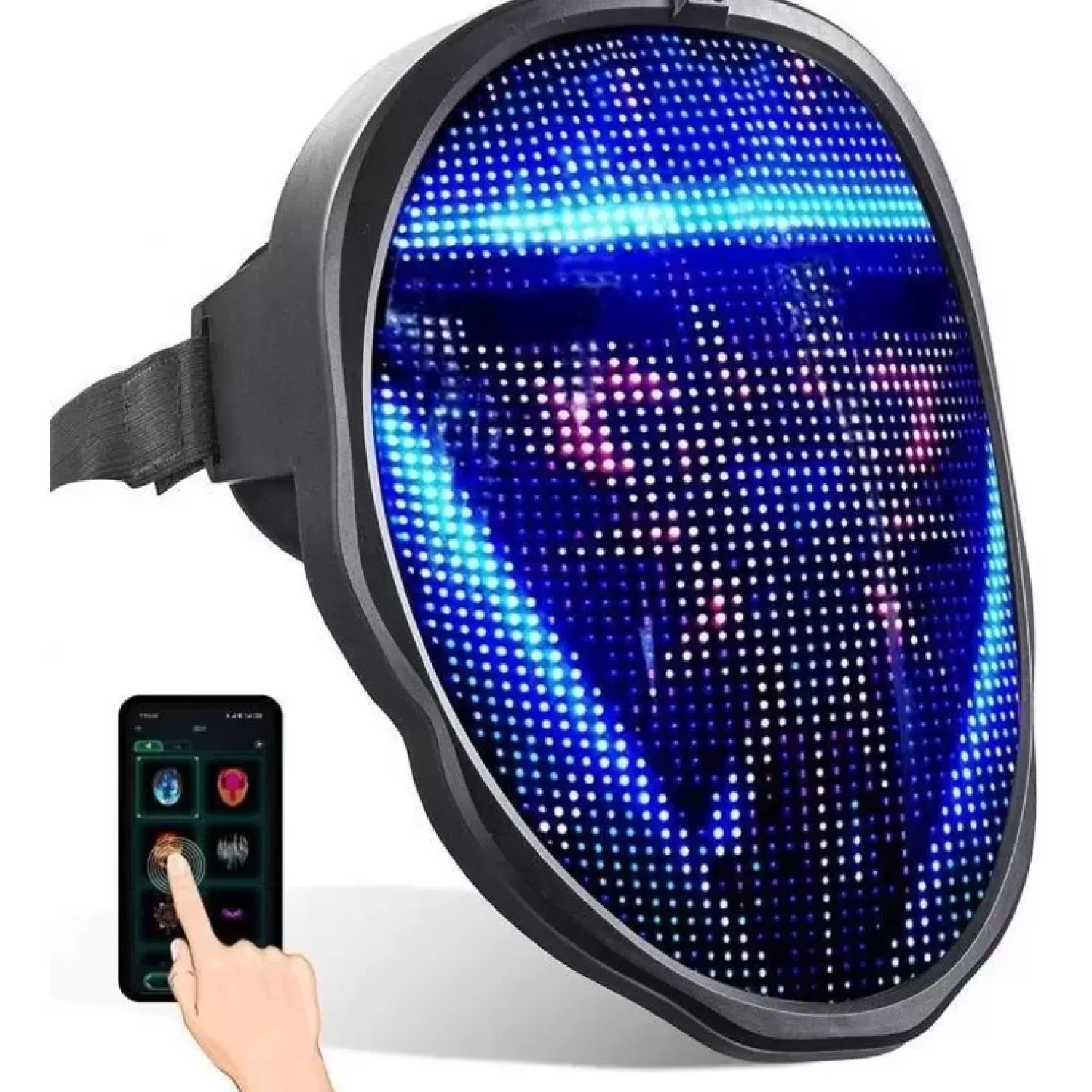 Máscara Led RGB Con Bluetooth